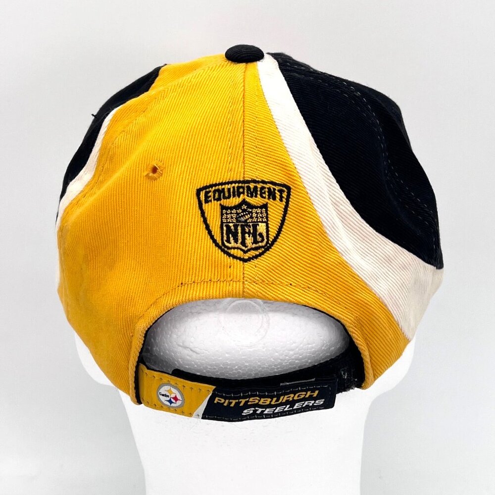 Vintage Pittsburgh Steelers Reebok NFL Equipment Cap OSFA Cotton Black Yellow - Picture 7 of 16